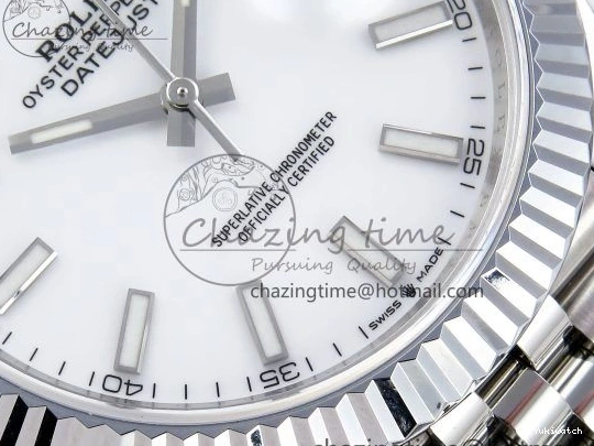 Bracelet Best VR3235 Edition Steel SS 1:1 HGF Dial Datejust 904L on White 41mm 126234 0405